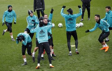 El Madrid entrena con todo esperando al Girona