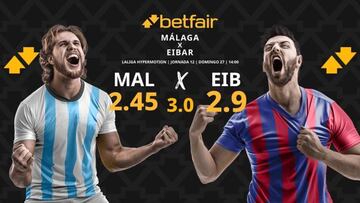 Málaga CF vs. SD Eibar: horario, TV, pronósticos, estadísticas y clasificación
