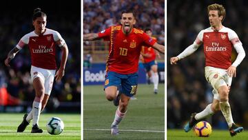 Bellerín, Cebrallos y Monreal, jugadores del Arsenal