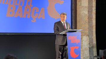 Joan Laporta, en un acto de campaña.