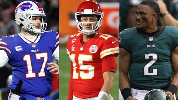 La NFL es liderada por los quarterbacks jóvenes, entre los que destaca Patrick Mahomes, Jalen Hurts y Josh Allen; Tom Brady y Aaron Rodgers sufren.