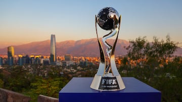SANTIAGO, CHILE - JANUARY 25: FIFA U20 World Cup Chile 2025 Trophy Tour on January 25, 2025 in Santiago, Chile. (Photo by Marcelo Hernandez - FIFA/FIFA via Getty Images)