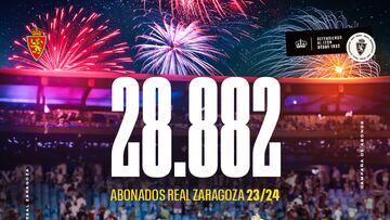 El Zaragoza cierra el cupo de abonados con 28.882