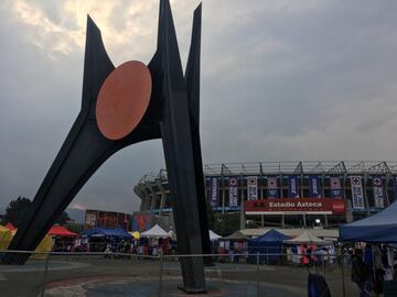 Así lucia el Azteca horas antes del partido entre Cruz Azul y Chivas.