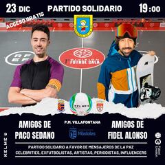 Móstoles acoge el partido solidario de Paco Sedano y Fidel Alonso