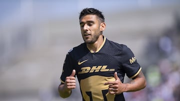  Eduardo Salvio of Pumas during the game Pumas UNAM vs Leon, corresponding to Round 3 of the Torneo Clausura 2023 of the Liga BBVA MX, at Olimpico Universitario Stadium, on January 22, 2023.

<br><br>

Eduardo Salvio de Pumas durante el partido Pumas UNAM vs Leon, Correspondiente a la Jornada 03 del Torneo Clausura 2023 de la Liga BBVA MX, en el Estadio Olimpico Universitario, el 22 de Enero de 2023.