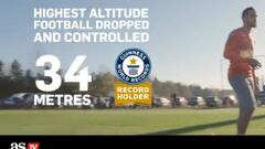 Arsenal&#039;s Theo Walcott breaks altitude control world record