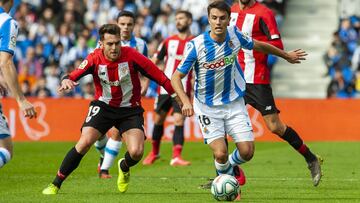 Partido de Liga disputado entre la Real Sociedad y el Athletic el pasado mes de febrero. 