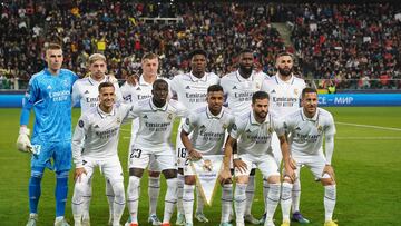 El once del Real Madrid ante el Shakhtar Donest.