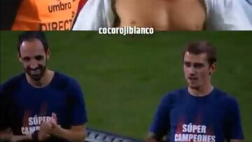 Griezmann "imitando" a Vivas.