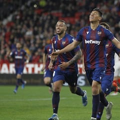 Duarte se estrena con el Levante y marca cuatro años después