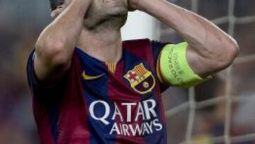 TRAS UNA OCASIÓN. Iniesta no marcó ni en Liga ni Champions.