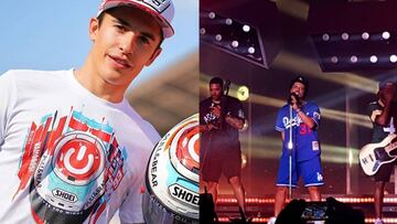 Marc Márquez, en el concierto de Bruno Mars en Barcelona.