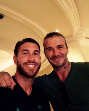 Beckham visitó al Real Madrid