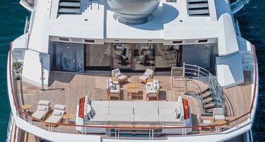 Take a look at this 350-foot yacht with infinity pool, cinema and gym the Department of Justice is selling