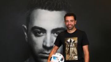Xavi, en un acto publicitario.