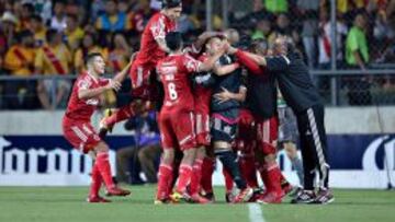 Tijuana celebra el gol que les daba la victoria ante Morelia