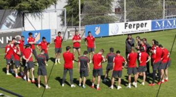 El entrenamiento del Barcelona y del Atlético