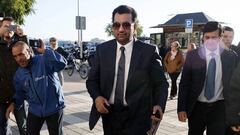 Abdullah Al Thani, llegando a la Ciudad de la Justicia de M&aacute;laga.