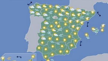 El tiempo atmosf&eacute;rico durante el puente de diciembre de 2018.