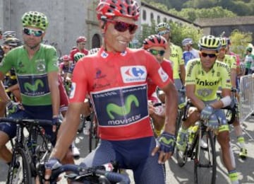 Nairo Quintana se fortalece en el liderato de la Vuelta a España.