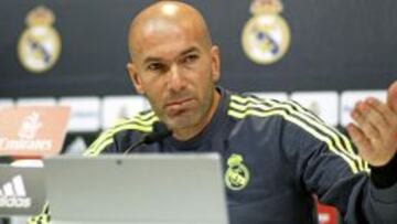 Zidane en rueda de prensa.