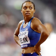 Allyson Felix distancia a Bolt con el 13º oro... sin correr la final