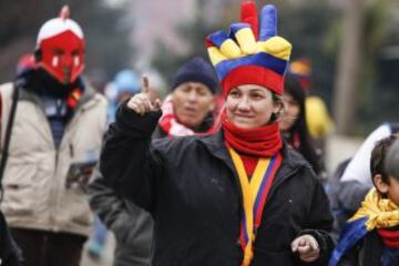 El aforo del estadio Germán Becker en Temuco será lleno en su mayoría por hinchas colombianos.