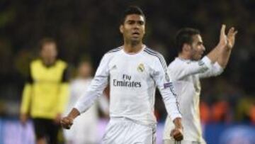 Casemiro celebra el pase a semifinales.