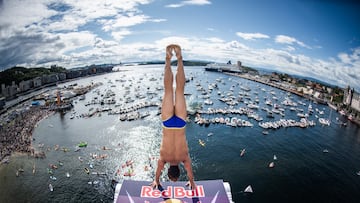 Red Bull Cliff Diving, en Oslo con la plataforma m¨¢s larga de la historia
