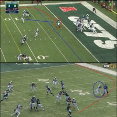 La velocidad de los Eagles deja a los Jets en la cuneta