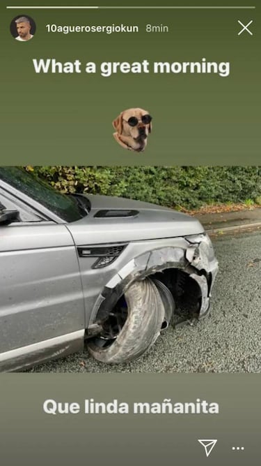 Kun Agüero in accident with his €200,000 Range Rover