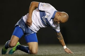 Futbol, Audax vs Universidad Catolica.
Decima fecha, cmapeonato de Clausura 2016/17.
El jugador de Universidad Catolica Santiago Silva se lamenta tras desperdiciar una ocasion de gol contra Audax durante el partido de primera division disputado en el estadio Bicentenario La Florida de Santiago, Chile.
16/04/2017
Andres Pina/Photosport
************

Football, Audax vs Universidad Catolica.
10th date, Clousure Championship 2016/17
Universidad Catolica's player Santiago Silva reacts after wasting a chance of goal against Audax during the first division football match held at the Bicentenario La Florida stadium in Santiago, Chile.
16/04/2017
Andres Pina/Photosport