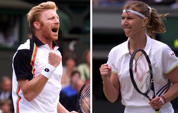 Boris Becker y Steffi Graf de Alemania. 