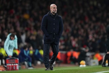 Pep Guardiola durante el encuentro. 