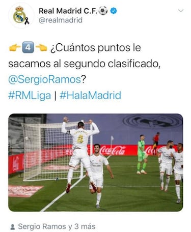 El Madrid trolea al Barça con los 4 puntos y luego borra el tuit