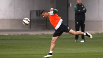Rubén, en un entrenamiento.