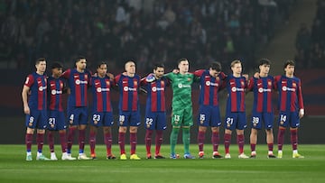 El once titular del Barça en el encuentro ante el Villarreal.