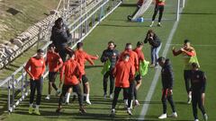 Entrenamiento del Atl&eacute;tico esta tarde en Majadahonda. 