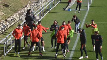 Entrenamiento del Atl&eacute;tico esta tarde en Majadahonda. 