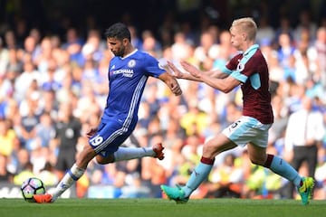 Diego Costa en el partido contra el Burnley.