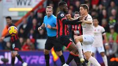 Jefferson Lerma, titular en la derrota ante el Man United