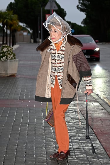 Carmen Fernández de Araoz Marañón llegando a la capilla ardiente de Fernando Gómez-Acebo.