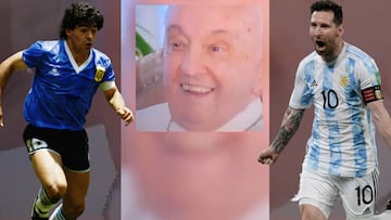 Ponen al Papa Francisco a elegir entre Messi o Maradona y su respuesta dejó a todos boquiabiertos
