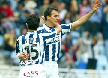 Kovacevic y Nihat, exjugadores de la Real Sociedad.