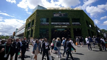 General view of spectators outside centre court during day five of the 2022 Wimbledon Championships at the All England Lawn Tennis and Croquet Club, Wimbledon. Picture date: Friday July 1, 2022. (Photo by Zac Goodwin/PA Images via Getty Images)