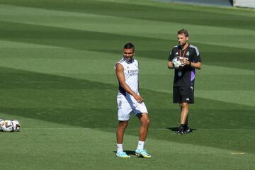 Casemiro pictured in Friday's training session in Madrid (Photo By Irina R. Hipolito/Europa Press via Getty Images)