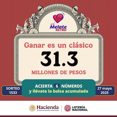 Resultados Melate Retro: números que cayeron hoy y premios del sorteo 1533 | 27 de mayo del 2025