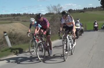 Mavi García, derecha con el maillot de campeona de España, estuvo en cabeza en los cortes.