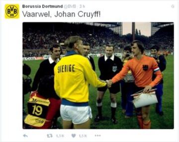 El mundo del deporte despide a Johan Cruyff en las redes sociales